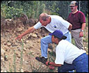 This is an image of soil scientists at work.