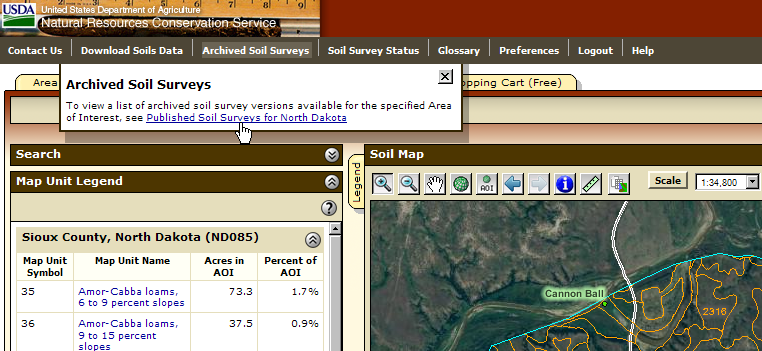 Archived Soil Survey Publications Archived soil survey publications are now available from a link on the main application navigation bar.