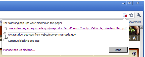 Always allow pop-ups from... Always allow pop-ups from...
